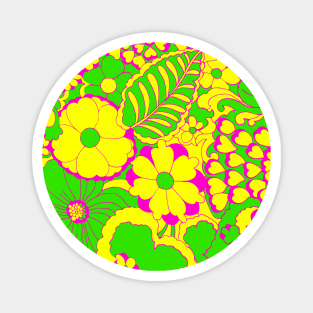 Psychedelic Summer Flowers Magnet